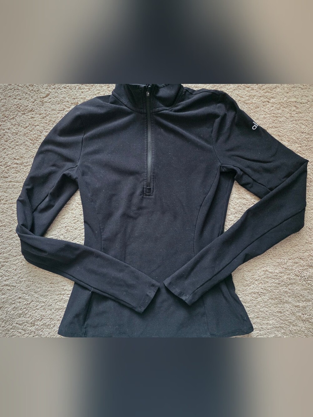 ALO Yoga Alosoft 1/2 Zip Rapid Pullover - Black Small